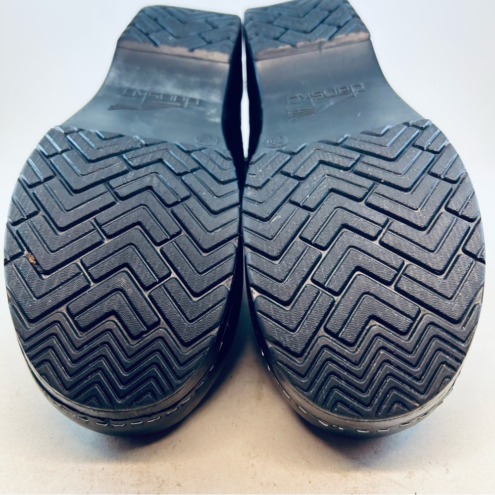 Dansko Black Oiled Professional Stapled Clogs EU 39 US 8.5 9 - Picture 10 of 11